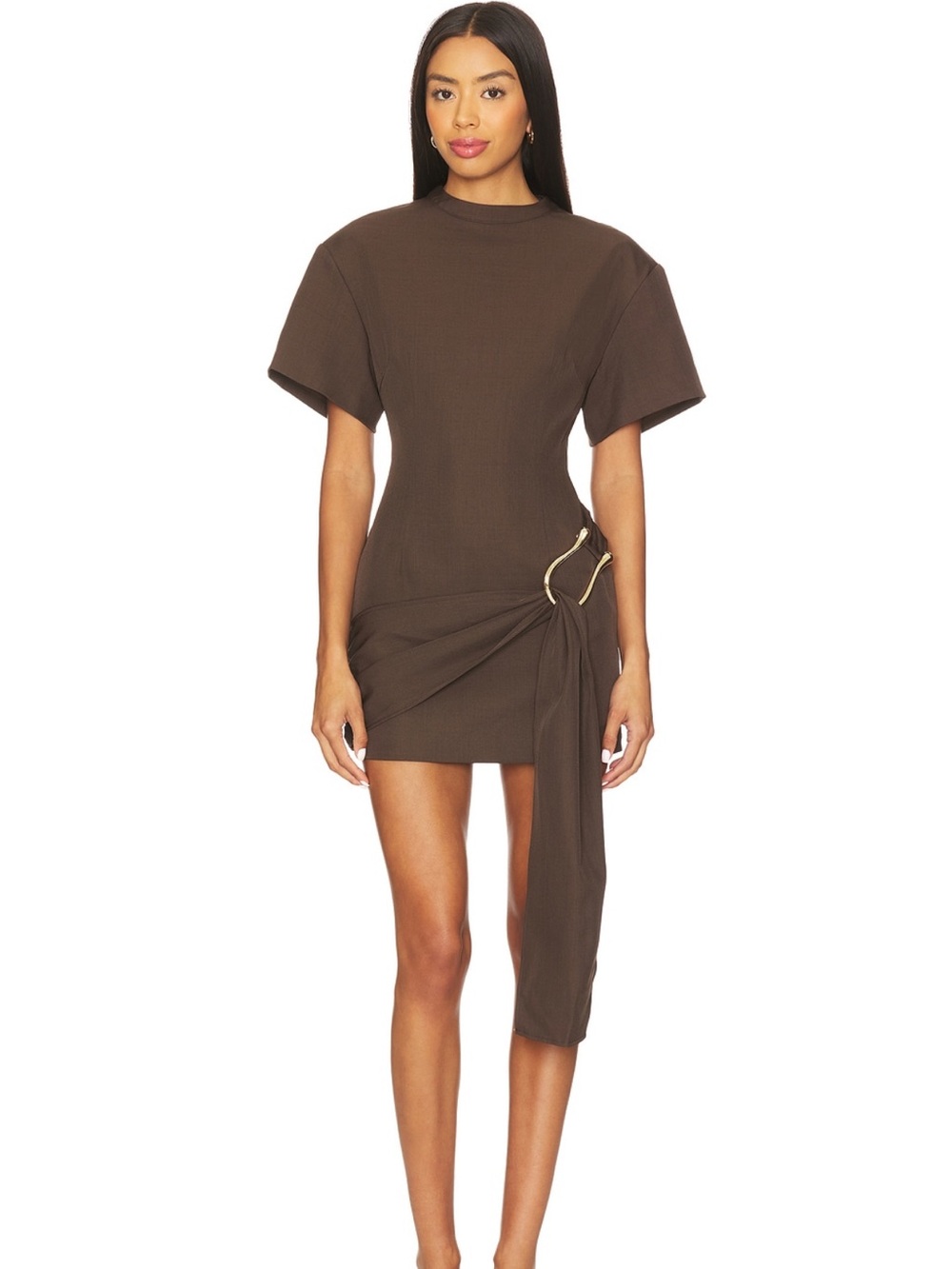 Lioness Martini Mini Dress in Chocolate